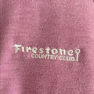Kate Lord Firestone country club top jacket half zip long sleeve wisteria L